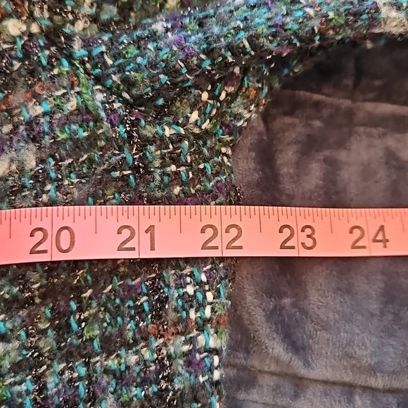 ✨ Dark Academia| Navy Bouclé Tweed Blazer| Old Money, Classic Chic ✨ Sz. L - Picture 8 of 8